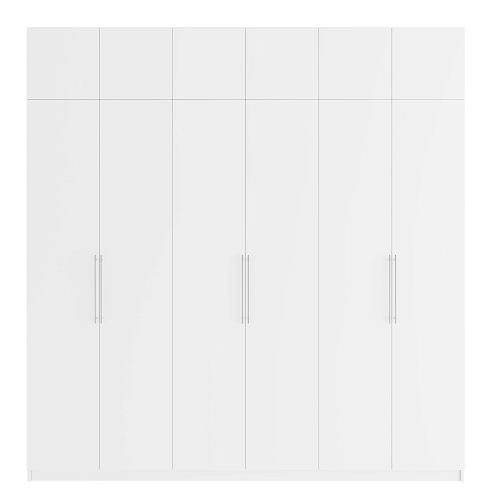 Шкаф распашной Калифорния-6 с антресолью Белый - фото 5