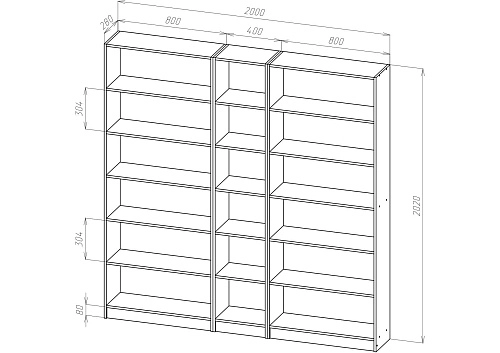 Шкаф для книг Билли-30 - фото 4