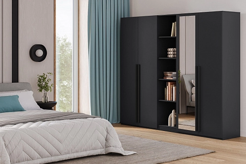 Шкаф распашной Лорена Пакс-2.2 Черный - фото 1