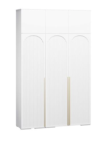 Шкаф распашной Брей-3 Хит с антресолью Белый - фото 4