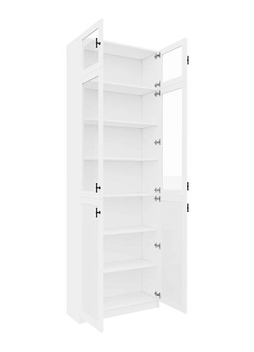 Стеллаж Билли Хелена-21 с антресолью Белый/Черный - фото 3