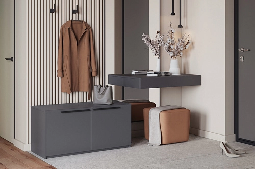 Обувница Лорена Пакс-2 Графит - фото 1