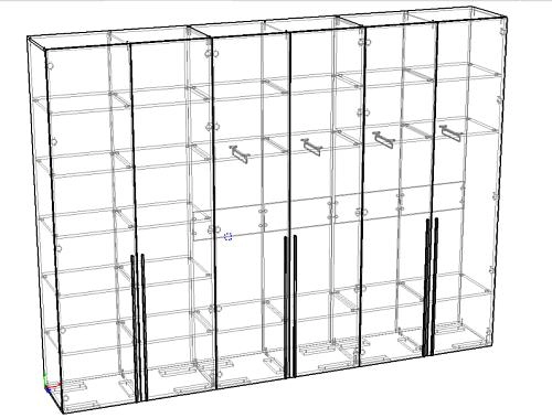 Шкаф распашной Мидл-3 Белый - фото 2