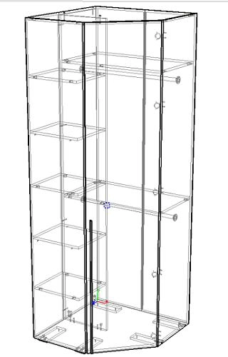 Шкаф угловой Мори-2 Черный - фото 4