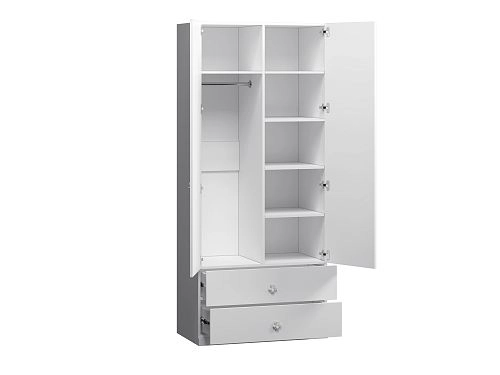 Шкаф распашной Скарабей-2.2 Белый - фото 6