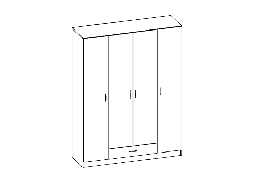 Шкаф распашной Рио-4.6 - фото 3