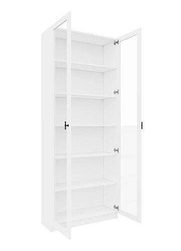 Шкаф Библиотека Билли Хелена-20 Белый/Черный - фото 3