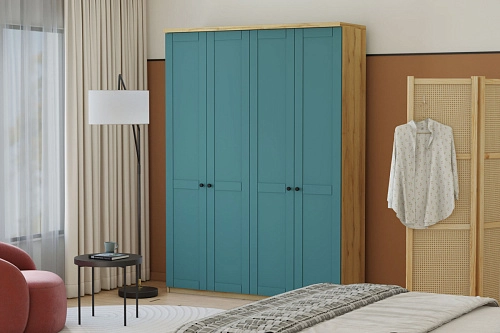 Шкаф распашной София РАХ-3 МДФ Аквамарин - фото 1