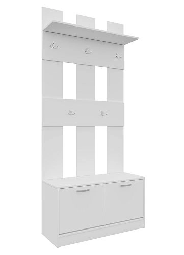 Прихожая Ольга-1 перфорированная Белый - фото 3