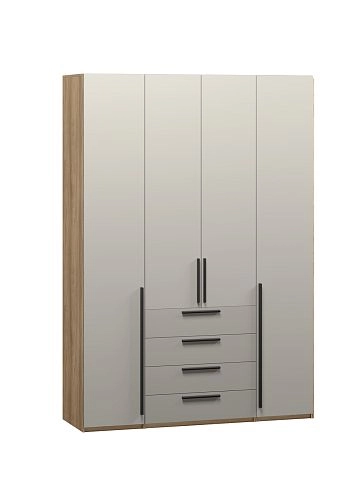 Шкаф распашной Хейсон-5 Кашемир Блэквуд Ячменный - фото 3