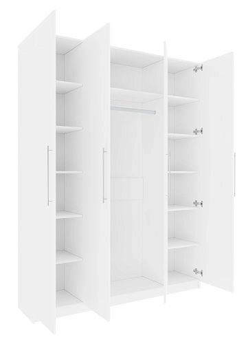 Шкаф распашной Калифорния-4 Белый - фото 3