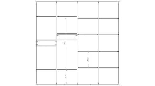 Шкаф распашной Марвин Йорк 5 фрезеровка 2 Графит - фото 3