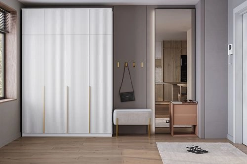 Шкаф распашной Монро-4 с антресолью Белый - фото 1