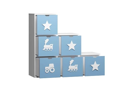 Стеллаж KIDS 18 Пастельно-Синий - фото 3
