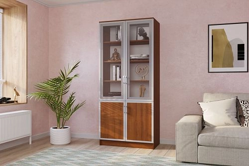 Книжный шкаф Альма-9 Орех Экко - фото 1