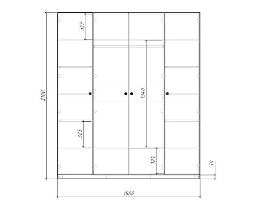 Шкаф распашной Стрекоза Mini-4 Белый - фото 3