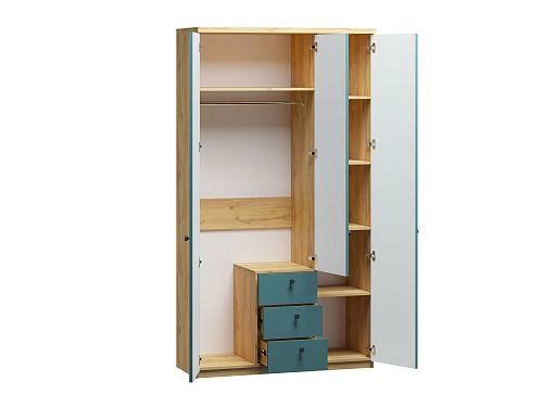 Шкаф распашной София РАХ-19 МДФ Аквамарин - фото 4