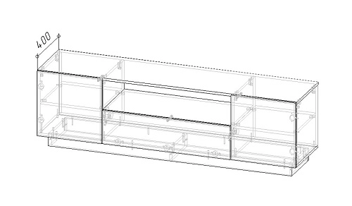 ТВ тумба Алиса 3 Серый - фото 4