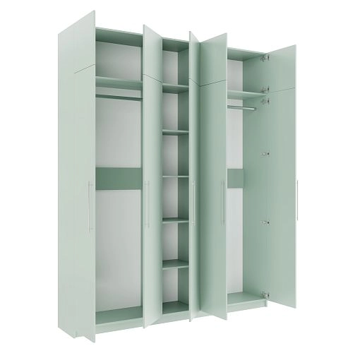 Шкаф распашной Калифорния-5 с антресолью Пастельный Зеленый - фото 2