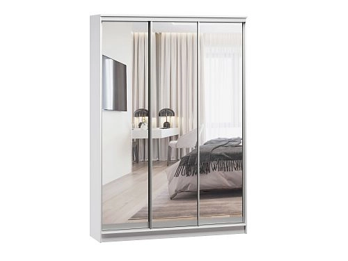 Шкаф-купе Борнео-3.5 Белый/Серебро - фото 2