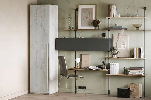 Шкаф распашной Лорена Бест-1 Дуб Крафт Белый - фото 1