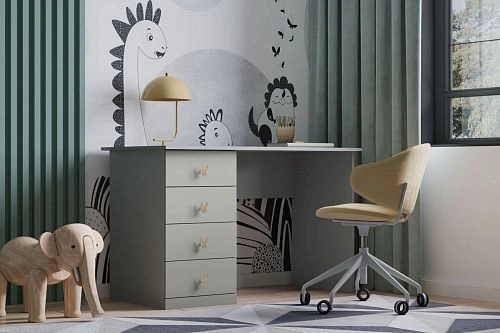 Письменный стол Банни-2 Светло-Серый - фото 1