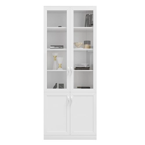 Книжный шкаф Библиограф 2.3 Квадро Белый - фото 4