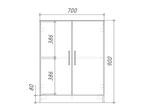 Комод Эверест-2 МДФ Аквамарин - фото 3
