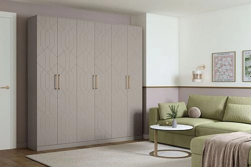 Шкаф распашной Дольче-6 МДФ Мокко - фото 1