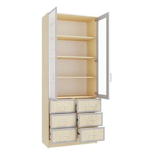 Книжный шкаф Альма-11 Дуб Молочный - фото 2