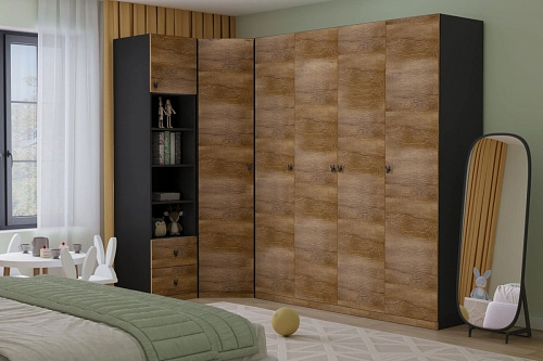 Стенка детская Банни-4 Дуб Мореный - фото 1