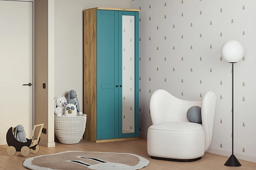 Шкаф распашной София РАХ-8 МДФ Аквамарин - фото 1