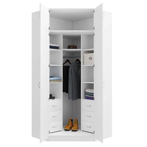 Шкаф угловой Алиса-13 Белый - фото 2