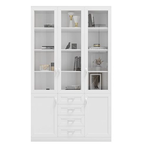 Шкаф Библиотека Библиограф 3.8 Квадро Белый - фото 4