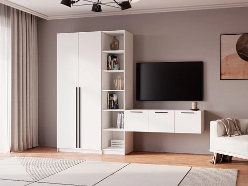 Стенка Лорена Пакс ТВ-стенка 14 Белый - фото 1