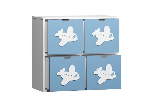 Стеллаж KIDS 1 Пастельно-Синий - фото 3