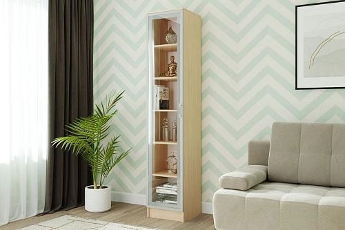 Книжный шкаф Альма-1 Дуб Молочный - фото 1