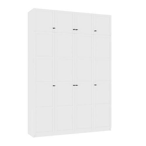 Шкаф распашной Скаген-4 с антресолью Белый - фото 2