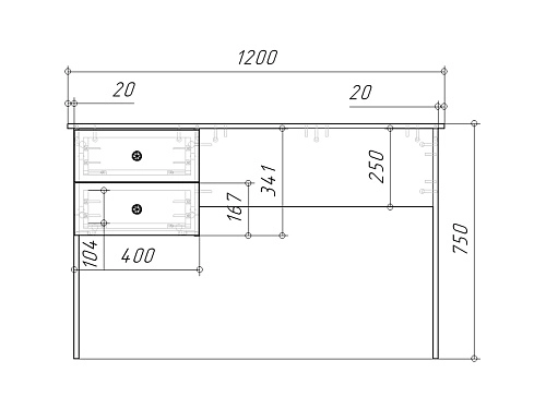 Письменный стол Стрекоза-1 Графит - фото 3