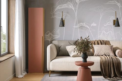 Шкаф распашной Микос МДФ-1 Шарли терракота - фото 1