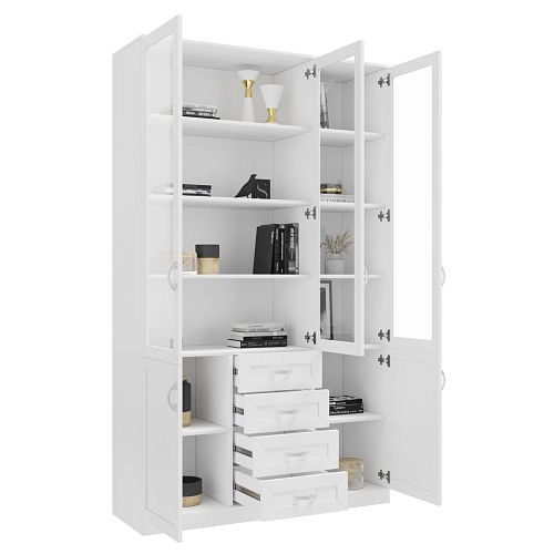 Шкаф Библиотека Библиограф 3.8 Квадро Белый - фото 2