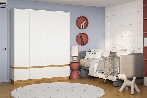 Шкаф распашной Exeed-4 Белый - фото 1