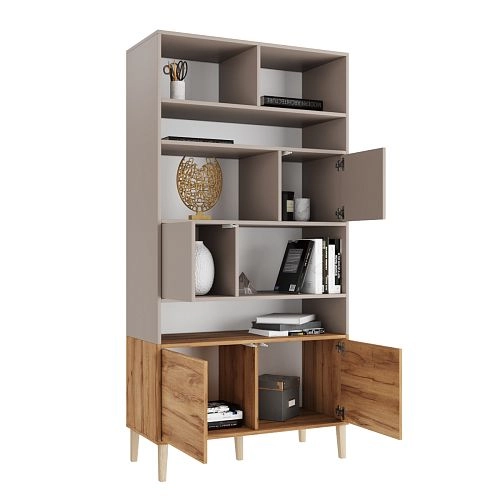 Стеллаж Скарлет-4 Дуб Золотистый - фото 2