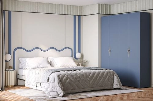 Шкаф распашной Белиз-4 Альби Полуночно-синий - фото 1