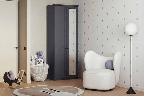 Шкаф распашной София РАХ-8 МДФ Графит - фото 1