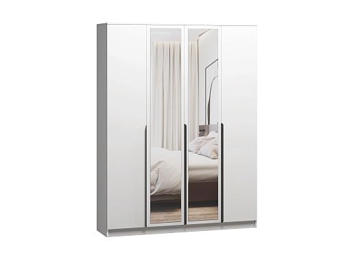 Шкаф распашной Марсель-4 с зеркалом Белый - фото 2