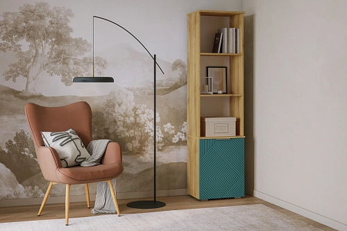 Стеллаж Салерно NEW 1 Аквамарин - фото 1