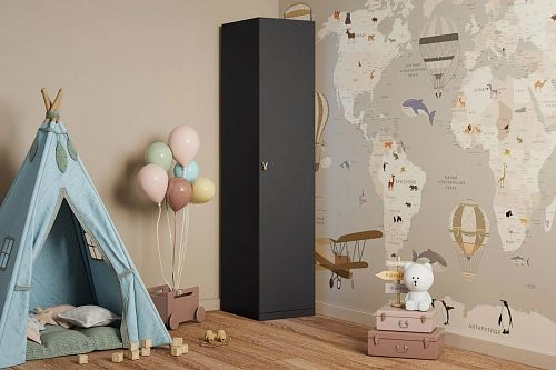 Шкаф распашной Банни-1 Черный Агат - фото 1