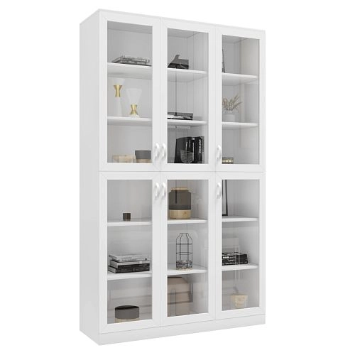 Шкаф Библиотека Библиограф 3.2 Квадро Белый - фото 3