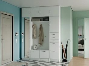 Ольга-8 с антресолями Белый